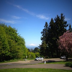 View from Council Crest toward Mt. Hood, which is visible
