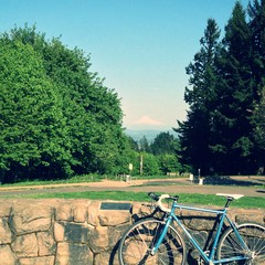 View from Council Crest toward Mt. Hood, which is visible