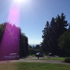 View from Council Crest toward Mt. Hood, which is visible