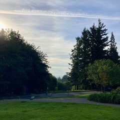 View from Council Crest toward Mt. Hood, which is visible
