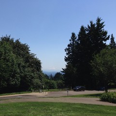 View from Council Crest toward Mt. Hood, which is visible