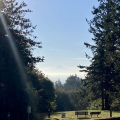 View from Council Crest toward Mt. Hood, which is visible