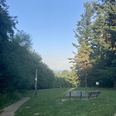 View from Council Crest toward Mt. Hood, which is visible