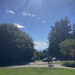View from Council Crest toward Mt. Hood, which is visible