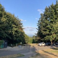 View from Council Crest toward Mt. Hood, which is visible