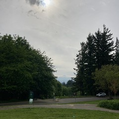 View from Council Crest toward Mt. Hood, which is visible