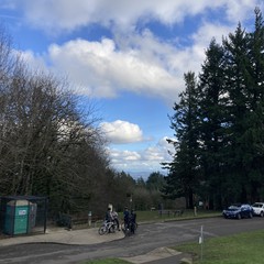 View from Council Crest toward Mt. Hood, which is visible