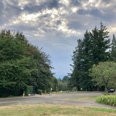 View from Council Crest toward Mt. Hood, which is visible