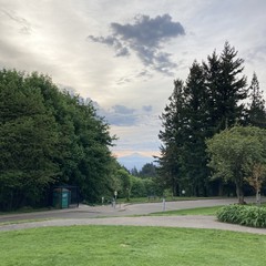 View from Council Crest toward Mt. Hood, which is visible
