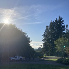 View from Council Crest toward Mt. Hood, which is visible