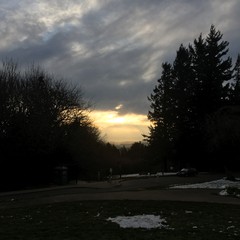 View from Council Crest toward Mt. Hood, which is visible