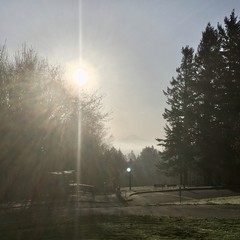 View from Council Crest toward Mt. Hood, which is visible