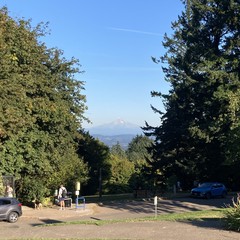 View from Council Crest toward Mt. Hood, which is visible