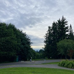 View from Council Crest toward Mt. Hood, which is visible