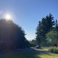 View from Council Crest toward Mt. Hood, which is visible