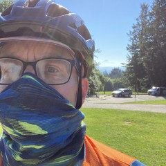 View from Council Crest toward Mt. Hood, which is visible