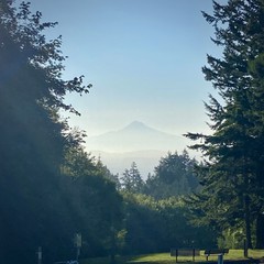 View from Council Crest toward Mt. Hood, which is visible