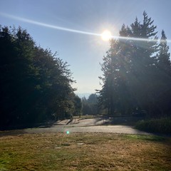 View from Council Crest toward Mt. Hood, which is visible