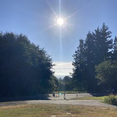 View from Council Crest toward Mt. Hood, which is visible