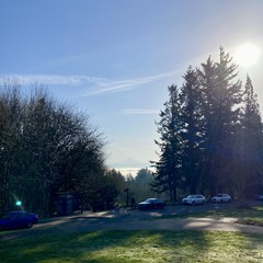 View from Council Crest toward Mt. Hood, which is visible