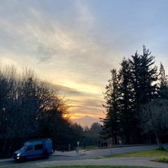 View from Council Crest toward Mt. Hood, which is visible
