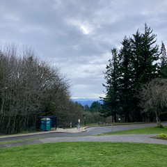 View from Council Crest toward Mt. Hood, which is visible