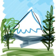 View from Council Crest toward Mt. Hood, which is visible