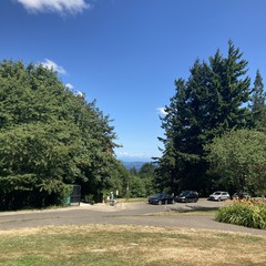 View from Council Crest toward Mt. Hood, which is visible