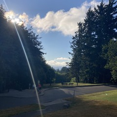 View from Council Crest toward Mt. Hood, which is visible