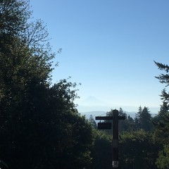 View from Council Crest toward Mt. Hood, which is visible